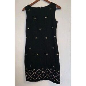 Vintage Talbots Dress Womens 6 Dark Floral Fairy Grunge Whimsigoth Office Casual